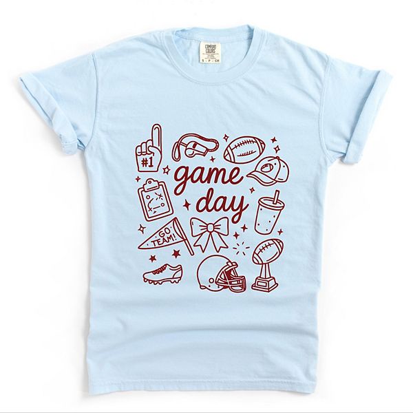 

Футболка женская с принтом в стиле скетч-коллаж Game day Simply Sage Market, Chambray, Зеленый, Футболка женская с принтом в стиле скетч-коллаж Game day Simply Sage Market, Chambray