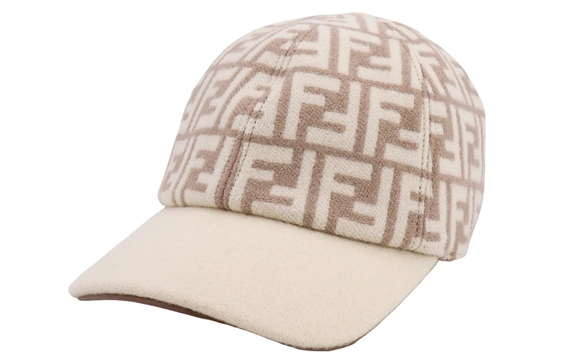 

FENDI ФФ жаккардовая шерстяная кепка, Beige
