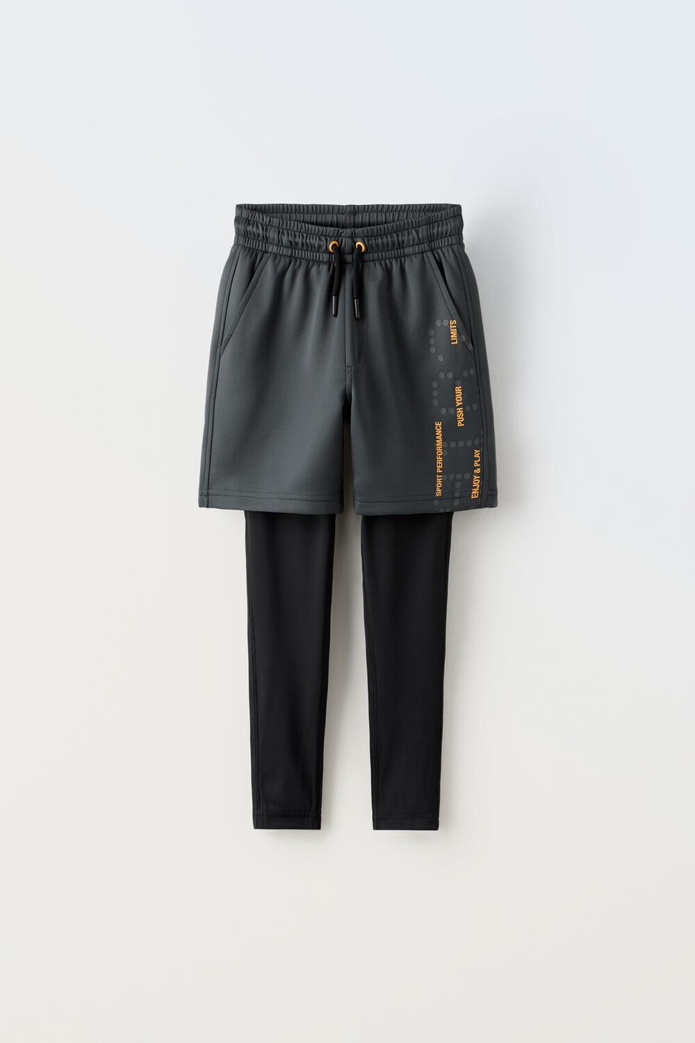 

Шорты-бермуды с лозунгом ZARA, серый