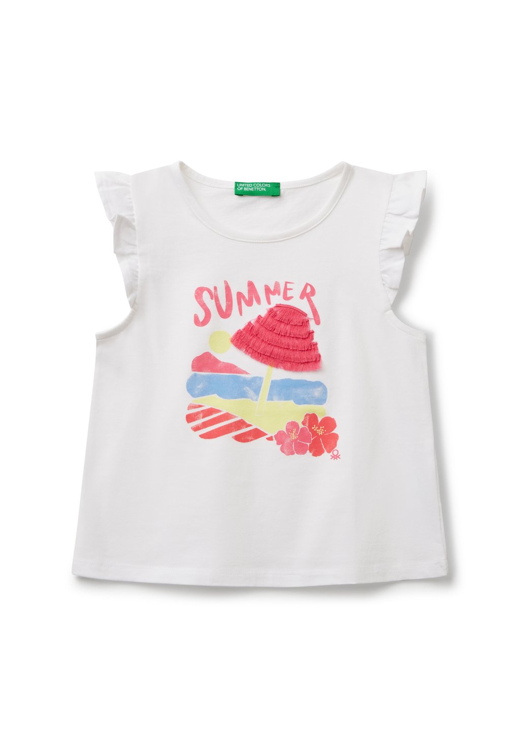 

Футболка с принтом TANK United Colors of Benetton, белый