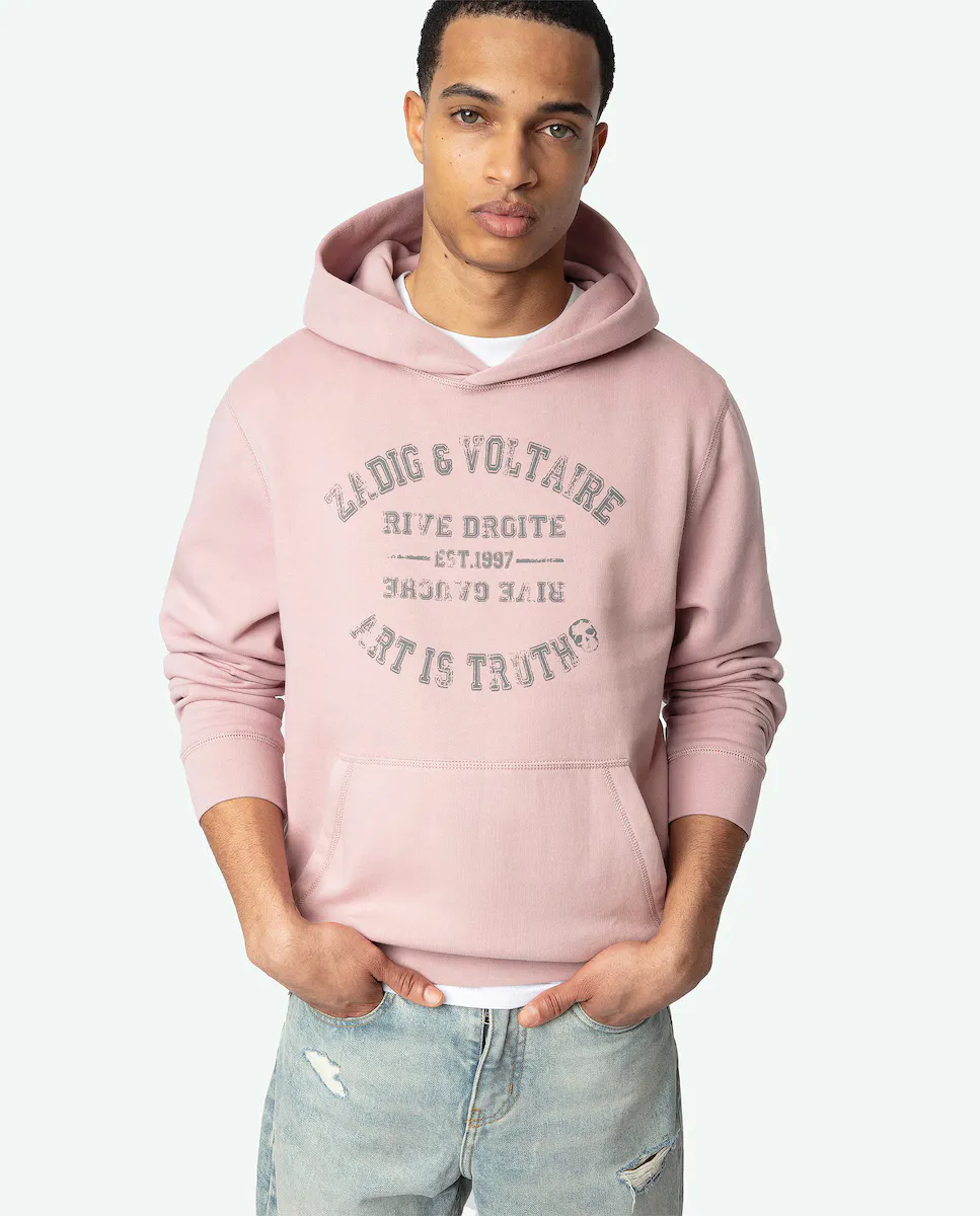 

Санчи мужская толстовка с капюшоном Zadig & Voltaire, цвет Rosa