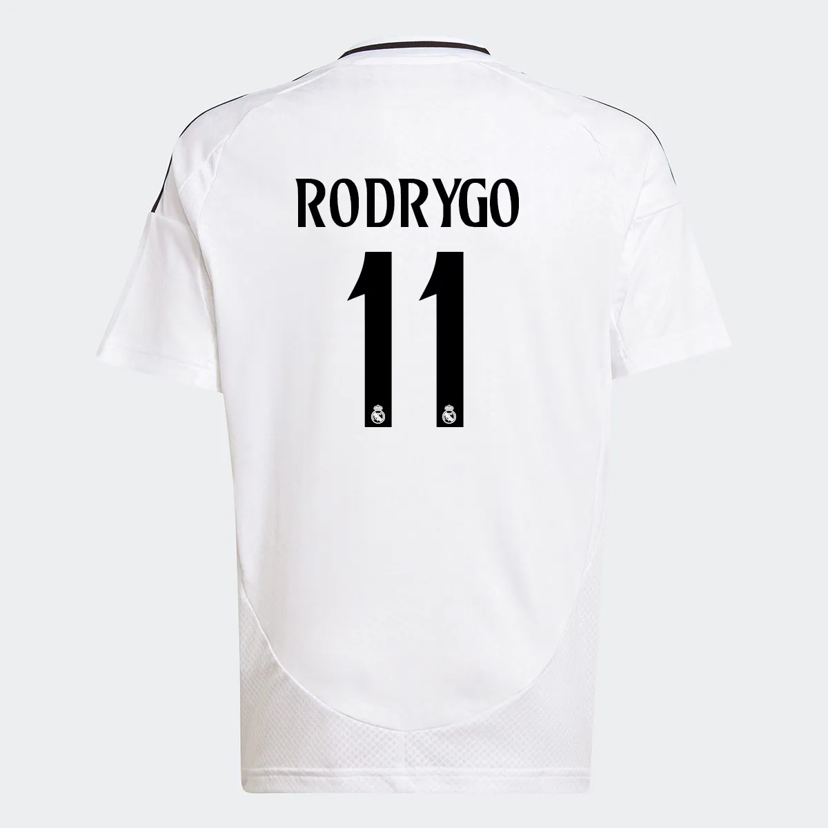 

Реал Мадрид КФ 1-й комплект детская футболка 2024-2025 Rodrygo 11 Adidas, белый