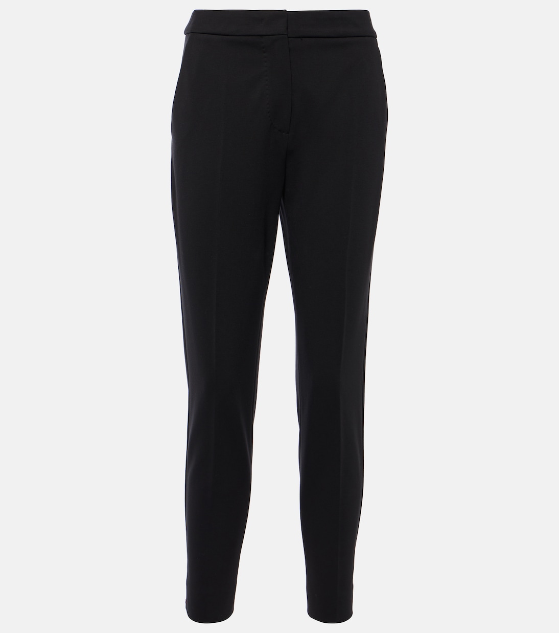 

Облегающие укороченные джерси брюки Max Mara, черный