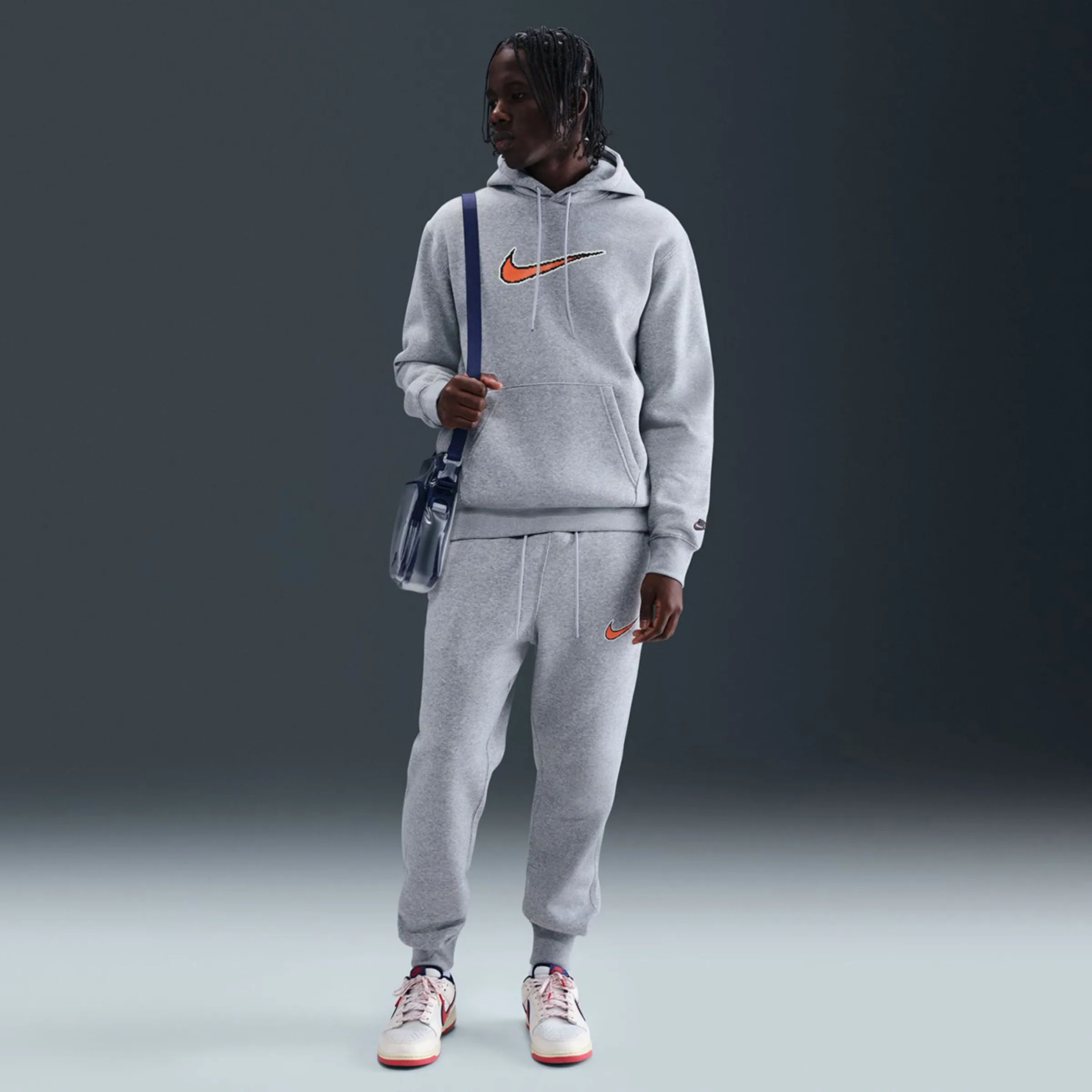 

Мужская толстовка Club Bb Gx Hoodie Oc1 Nike, серый