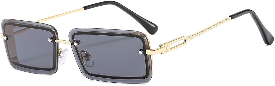 

Винтажные модные солнцезащитные очки без оправы, прямоугольной формы, с градиентным покрытием, защитой от УФ-излучения UV400, для путешествий, женские, SUN4023 Generic, C1