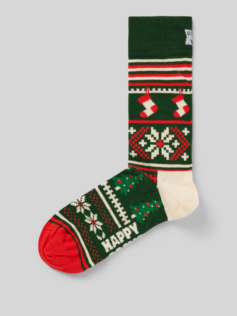 

Носки с рисунком модель «Рождественский свитер» Happy Socks, зеленый