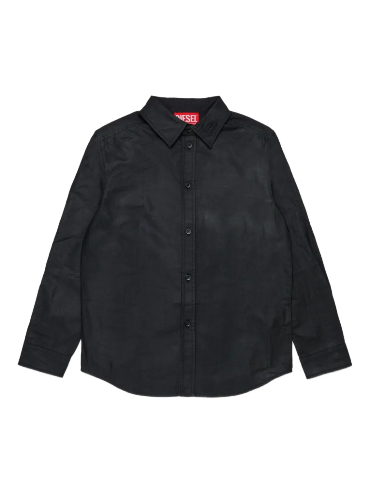 

Diesel Kids рубашка с вышитым логотипом, черный