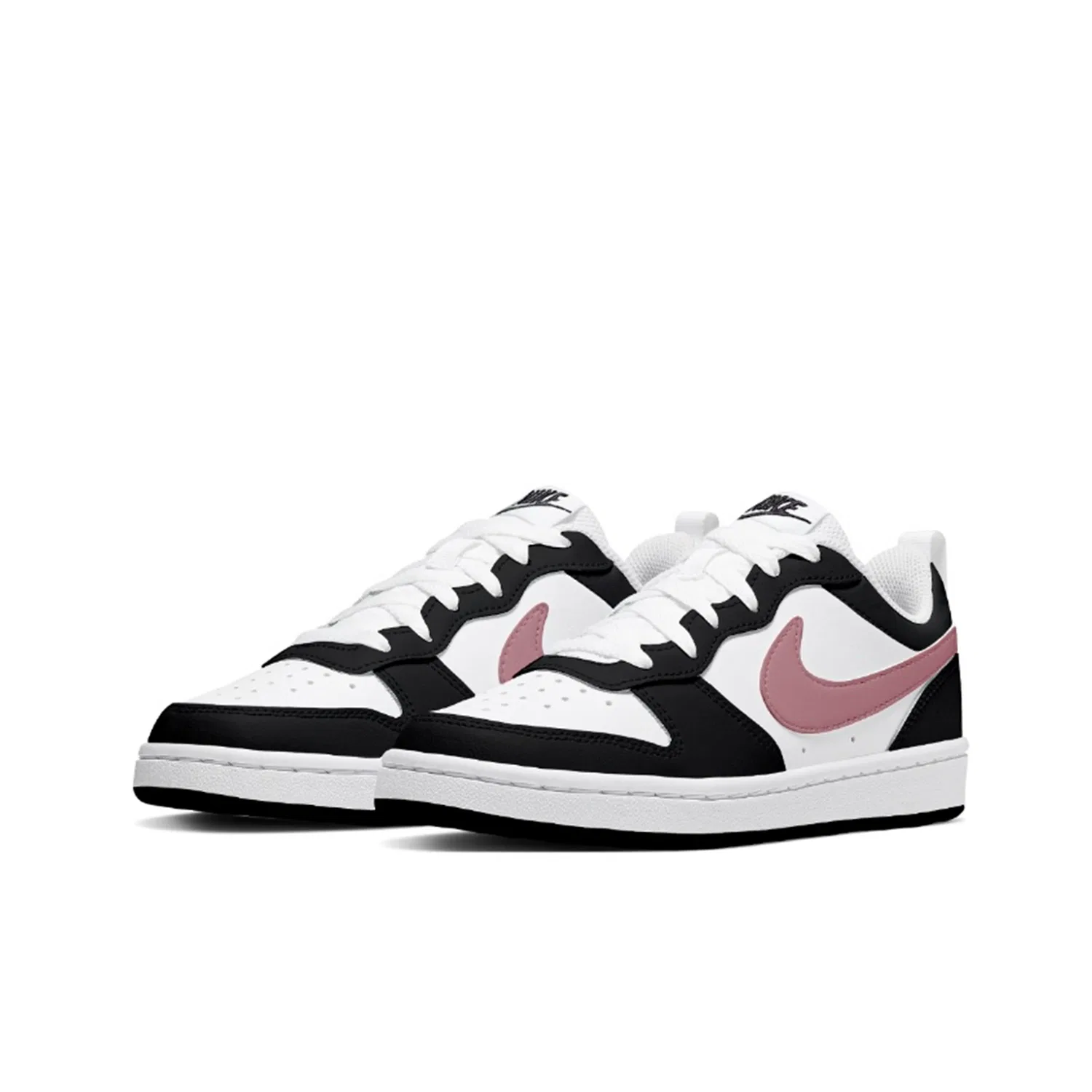 Кроссовки детские Court Borough Leather Low top для скейтбординга Black Pink Nike — фото 4