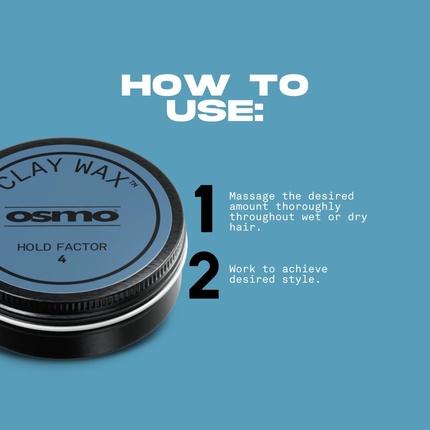 Clay Wax Пчелиный воск для сильной и гибкой фиксации, текстура и объем 25 мл Osmo — фото 3