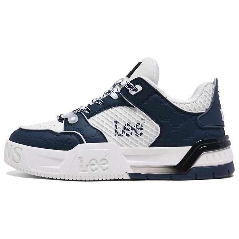 

Кроссовки для скейтбординга Unisex низкие из искусственной кожи и текстиля, устойчивые к истиранию Lee, marine синий