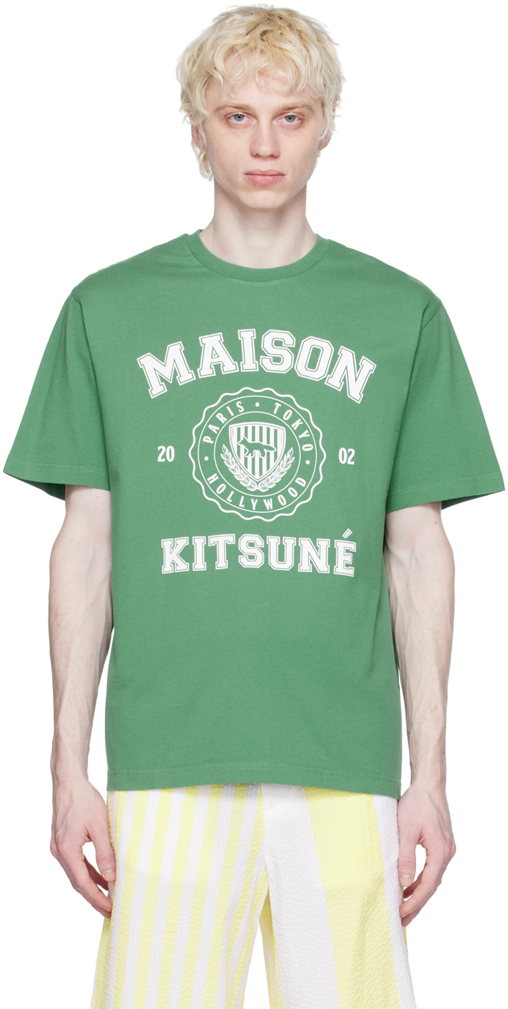 

Футболка Green Hotel Olympia Edition Varsity Maison Kitsune, Tropical green
