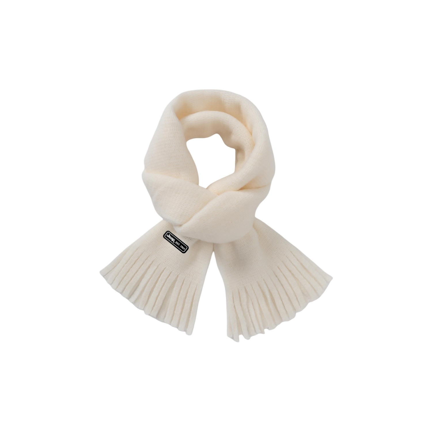 

Вязаный шарф из полиэстера, унисекс Jeep, small brushed milk белый