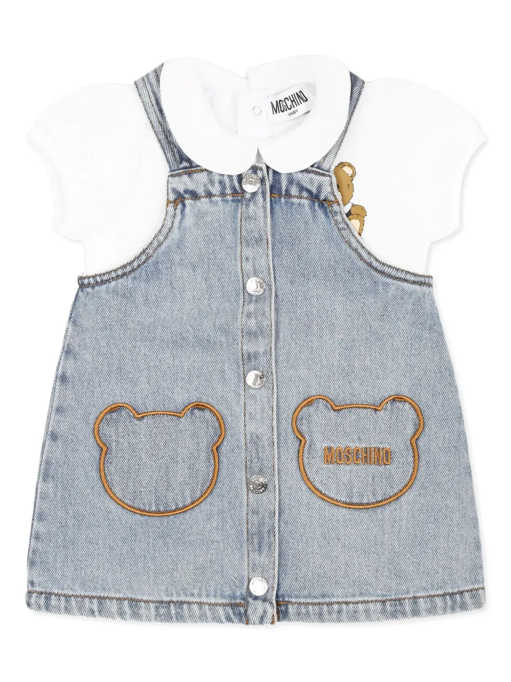 

Джинсовое платье Moschino Kids, синий