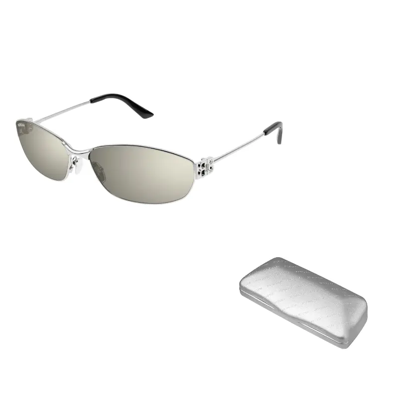 

Balenciaga Прямоугольные солнцезащитные очки в оправе, Silver