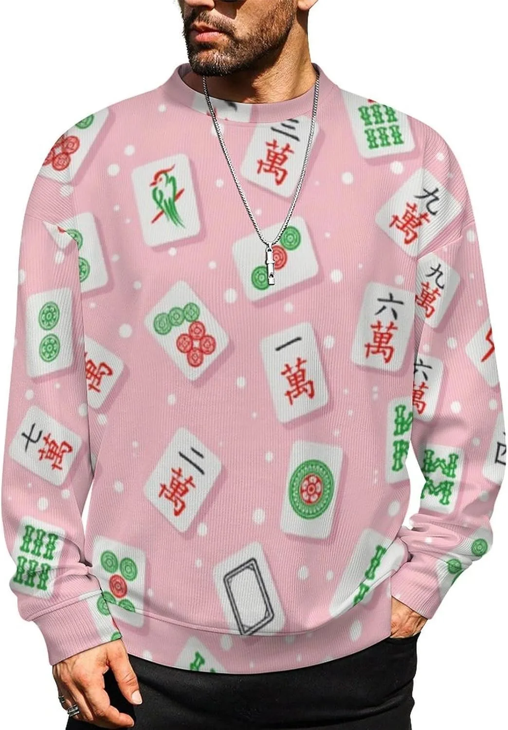 

MoBlinko свитер для мужчин с сине-зелеными листьями, лонгслив, легкий