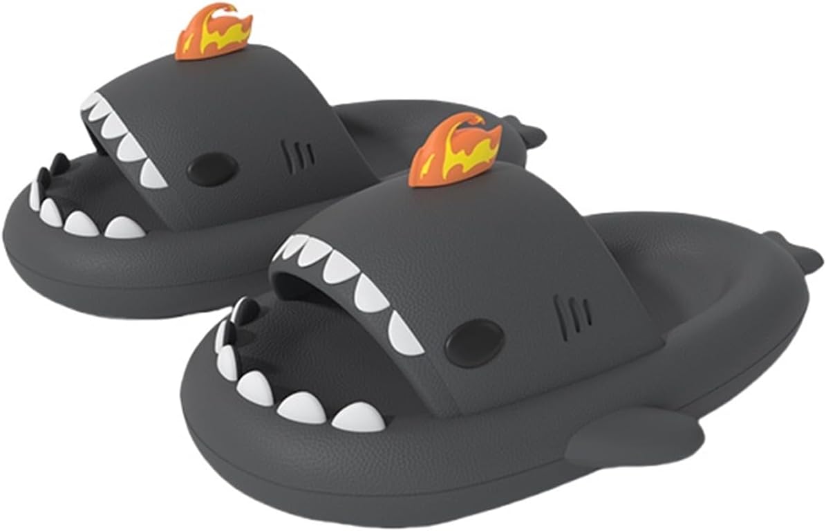 

Шлепанцы с акулами, забавные тапочки «Облачная акула» с противоскользящей поверхностью и быстрой сушкой, тапочки «Облачная акула» для мужчин и женщин Generic, красный