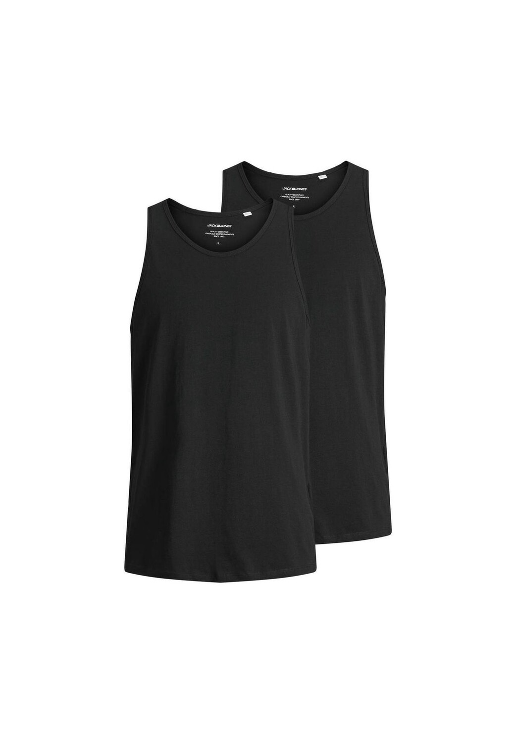 

Мужская майка, 2 шт. - JACBASIC TANK TOP, однотонная, хлопок JACK & JONES, черный