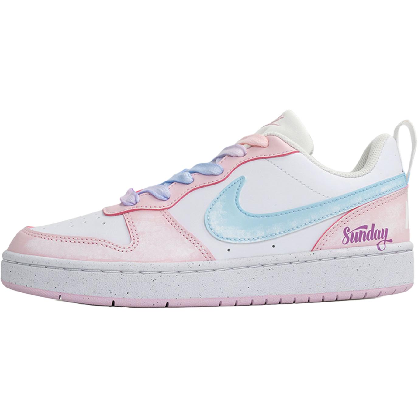Nike Детские кроссовки для скейтбординга Court Borough Pink Sunday с защитой от ударов и истираний, низкие, для подростков — фото 3