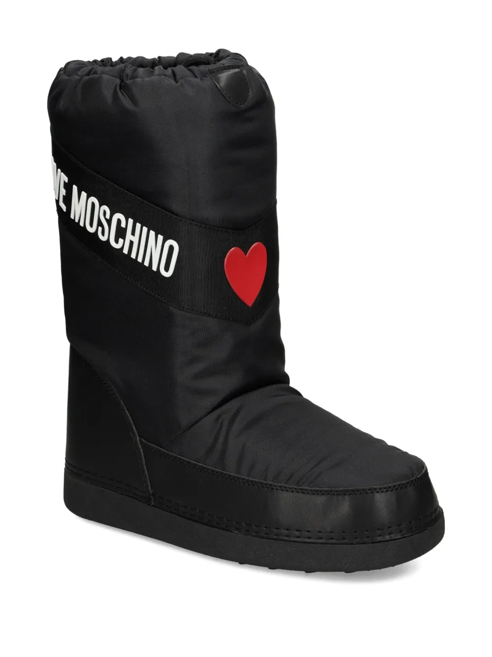 Зимние сапоги с логотипом в форме сердца Love Moschino, черный — фото 2