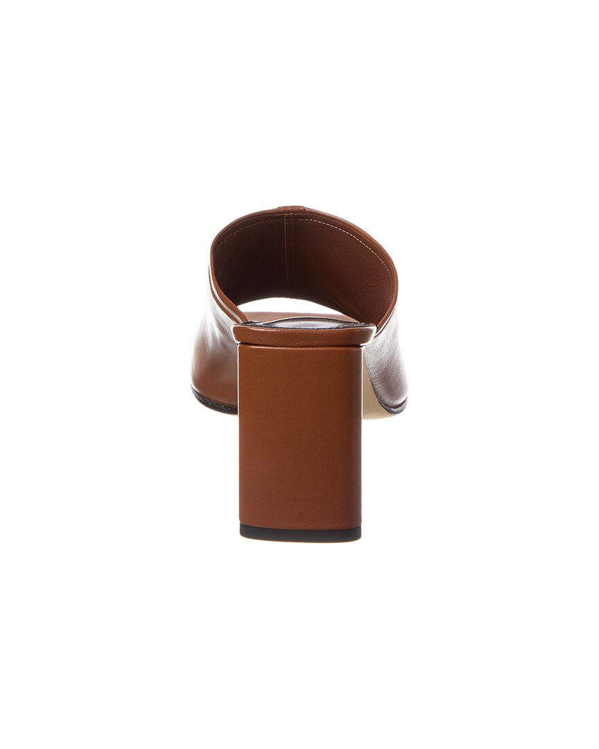 Victoria Beckham Leather Sandal, коричневый — фото 3