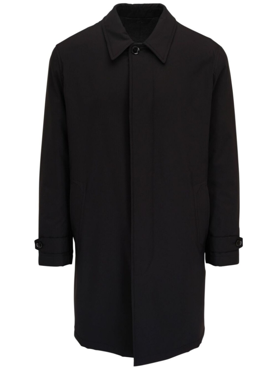 

Brioni однобортное пальто из смесовой шерсти, черный
