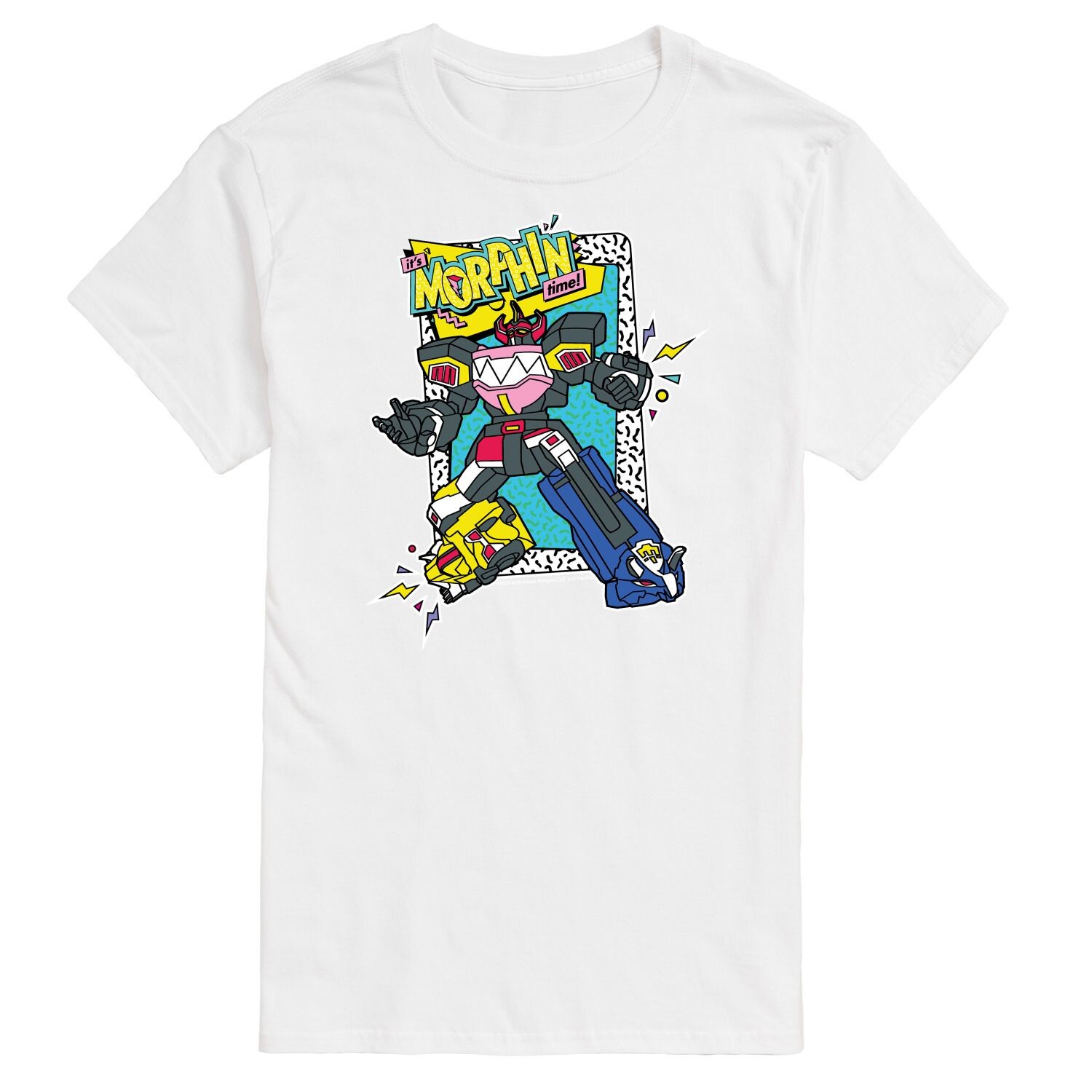 

Футболка с рисунком Big & Tall Power Rangers Morphin Time Licensed Character, белый