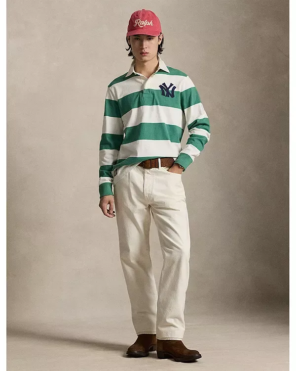 Регбийная футболка «Янкиз» Polo Ralph Lauren, Green/White — фото 2