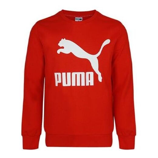 

Свитер essentials fleece crew sweater 'red white' Puma, красный