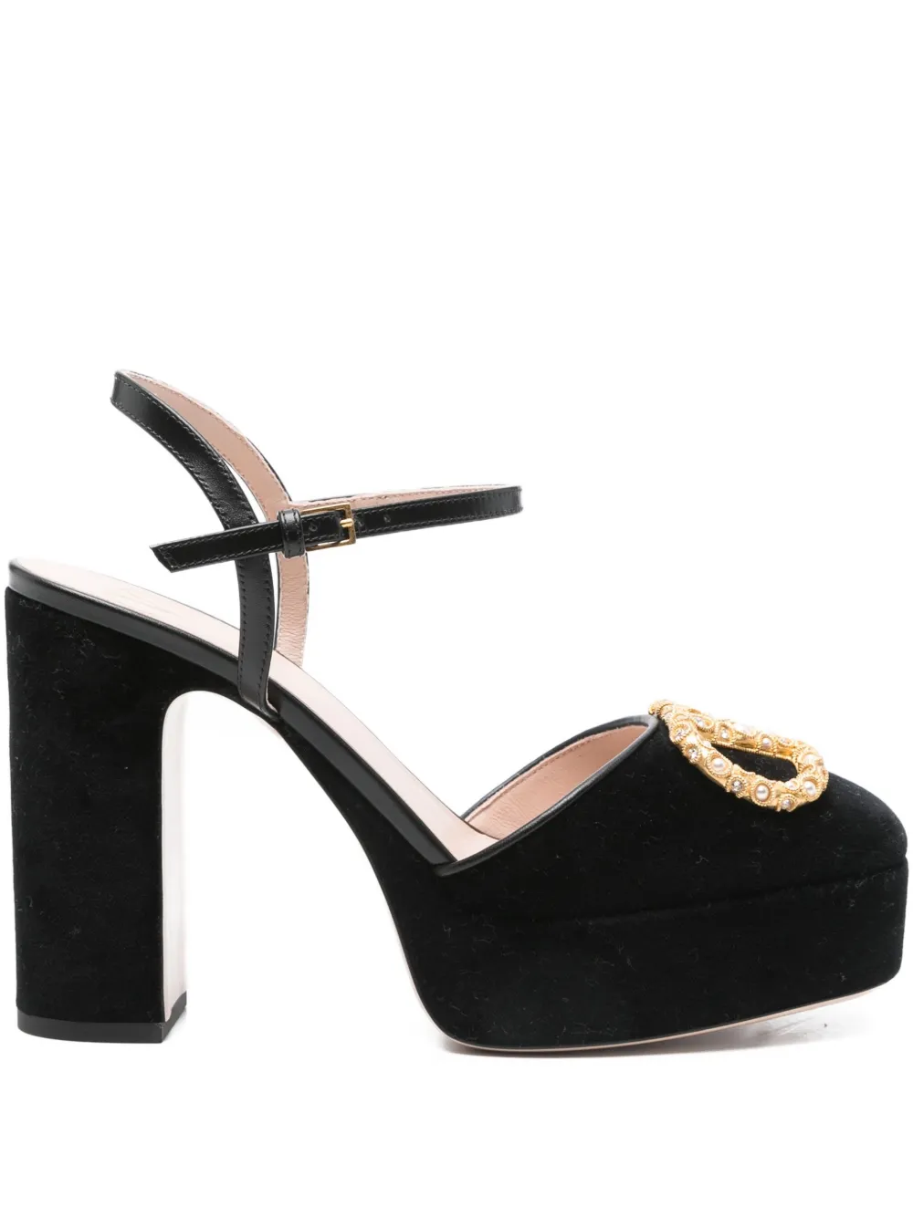105-мм платформа мюли VALENTINO GARAVANI, черный
