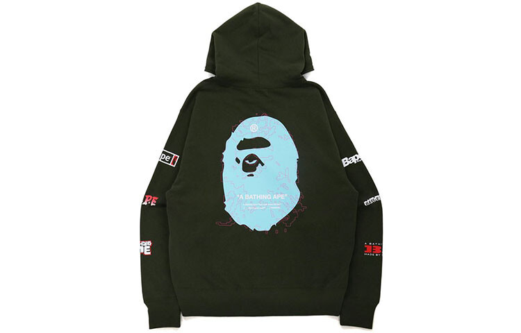 Толстовка Ape Head Series для мужчин A Bathing Ape, зеленый — фото 4