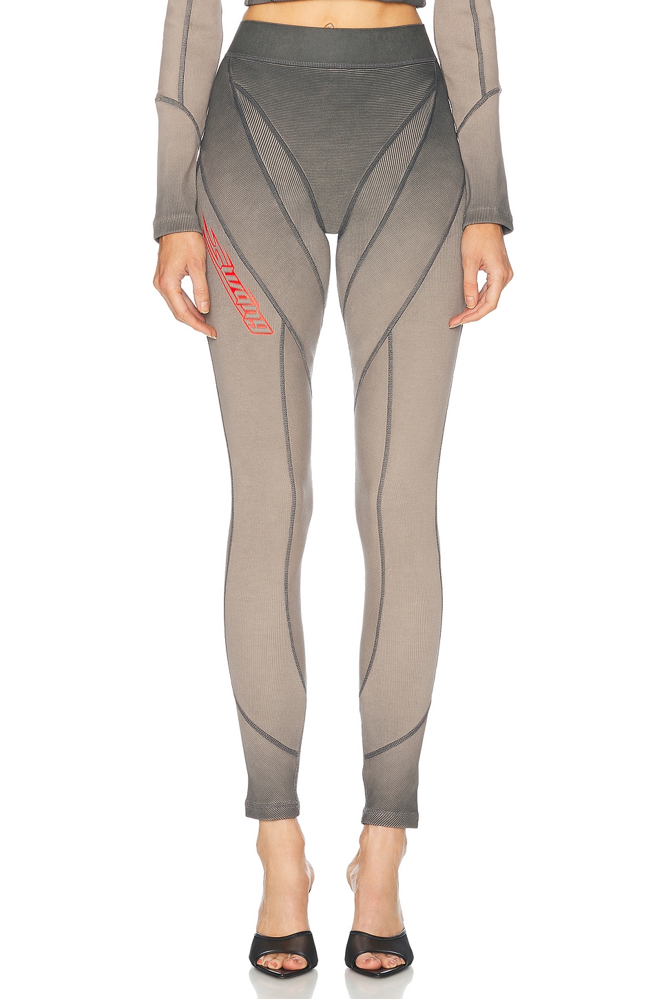 

Леггинсы с логотипом Blade Alexander Wang, Washed Cedar