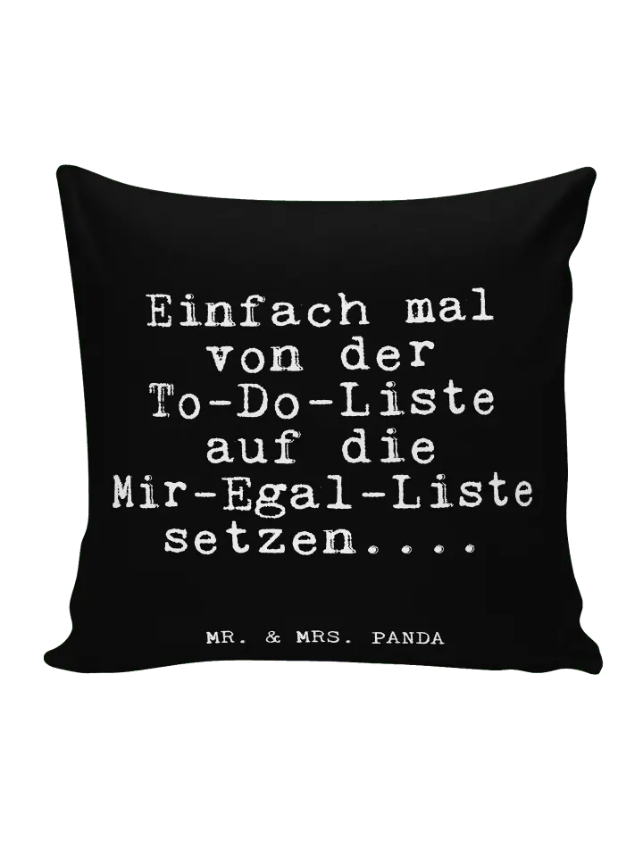 

Подушка Mr & Mrs Panda 40x40 Einfach mal von der, черный