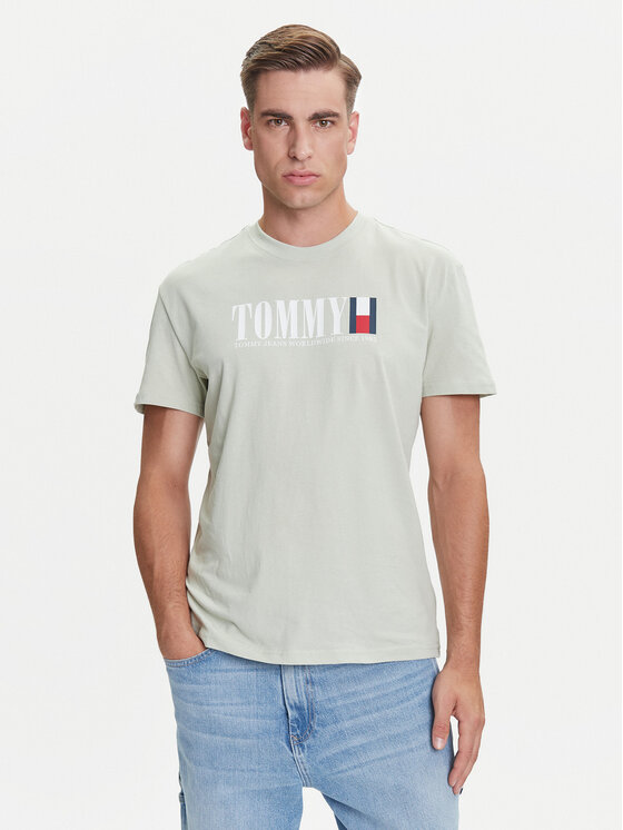 

Футболка regular fit Dna Flag DM0DM21941 Tommy Jeans, зелёный