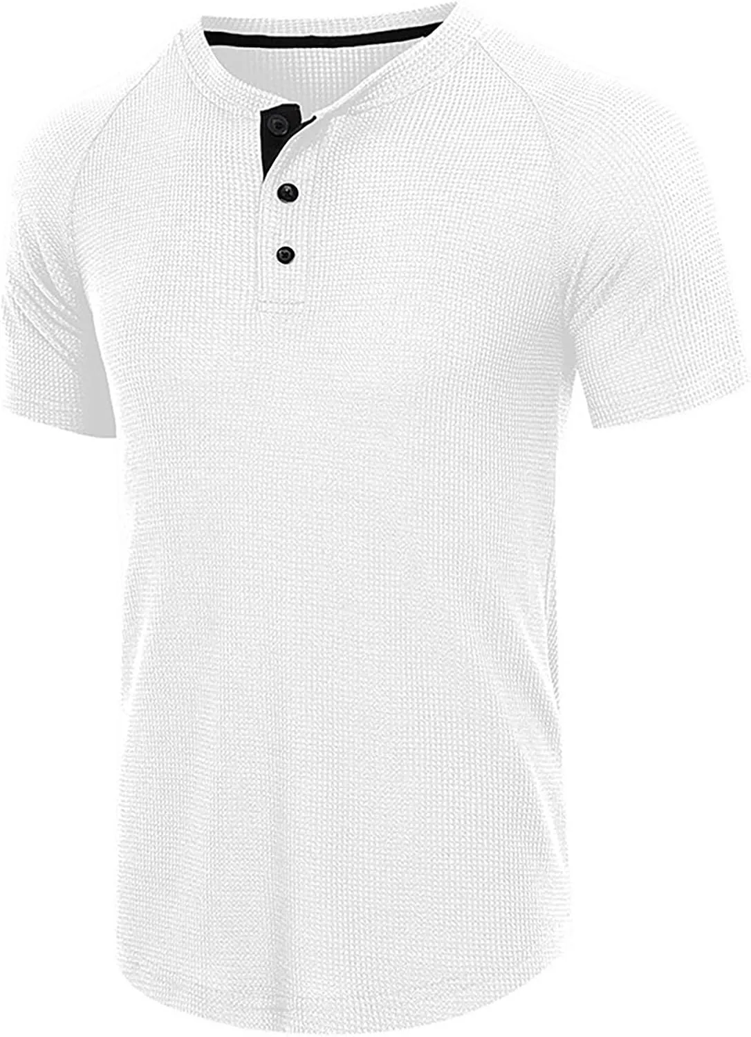 

Мужская классическая футболка хенли с коротким рукавом tuduoms