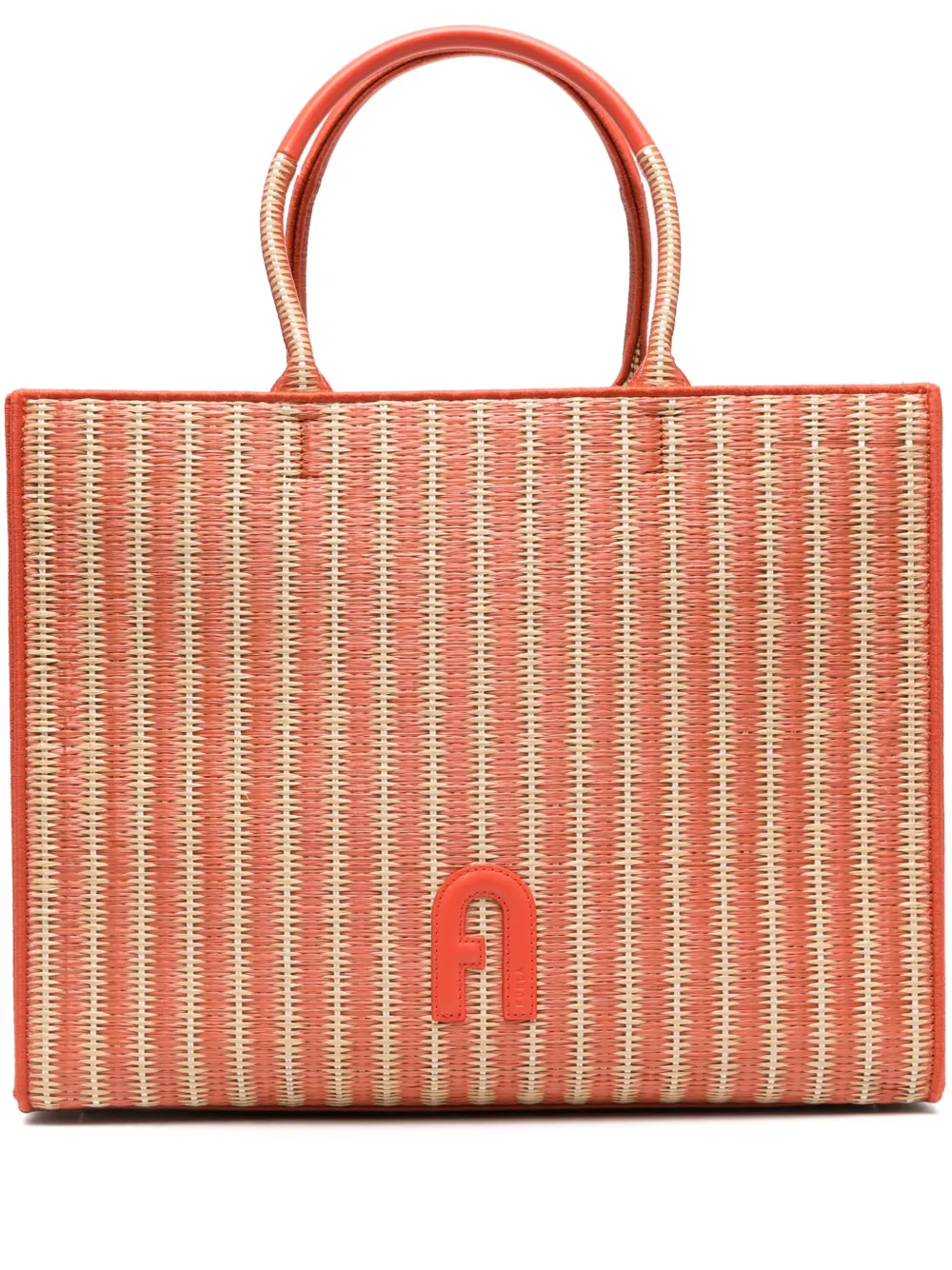 

Сумка-тоут с нашивкой-логотипом Furla, оранжевый