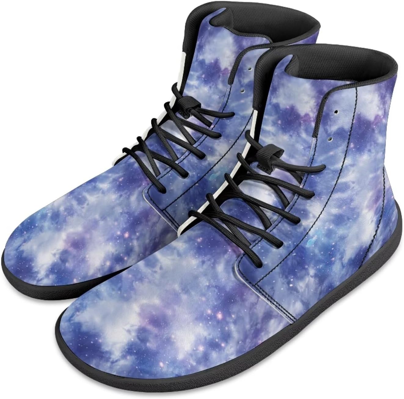 

Мужские кроссовки Jeiento Mens Galaxy Barefoot, повседневные с широким носком, из искусственной кожи, минималистичные, для бега, с нулевым перепадом, Galaxy Tie Dye