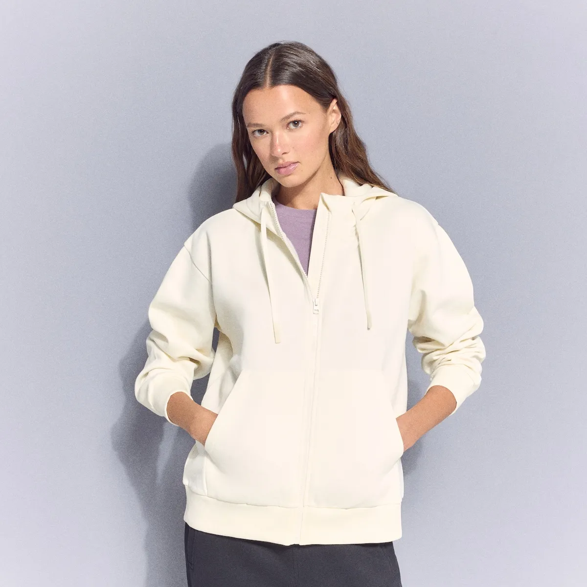 

Теплая спортивная женская толстовка с капюшоном Boomerang, кремовый