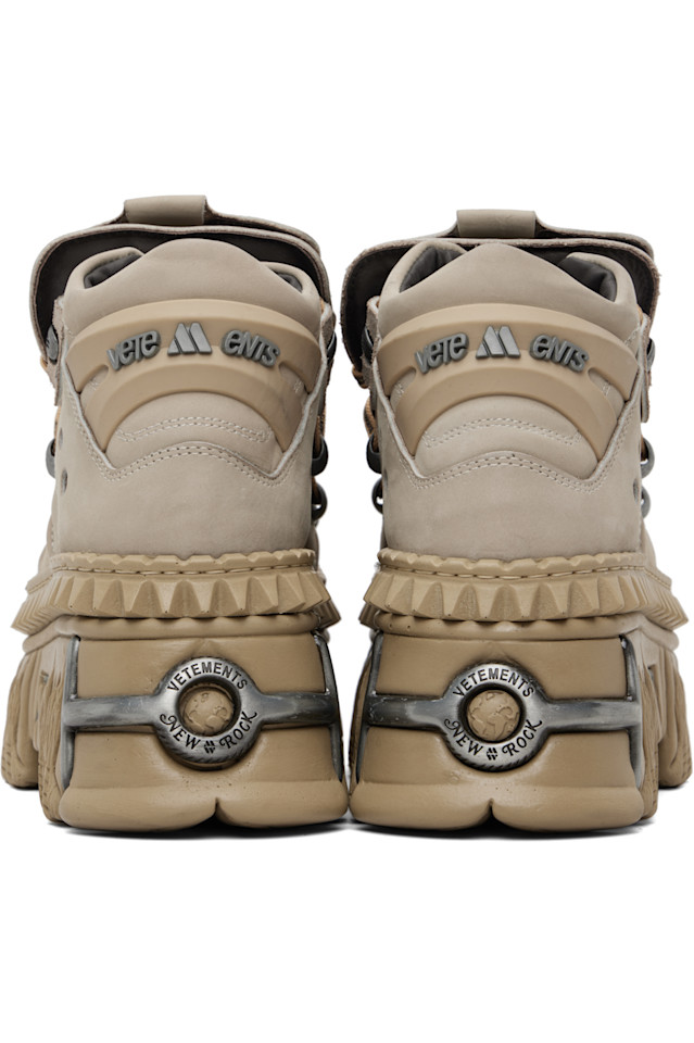 Новые кроссовки на платформе Taupe Rock Edition Fire Vetements, бежевый — фото 2