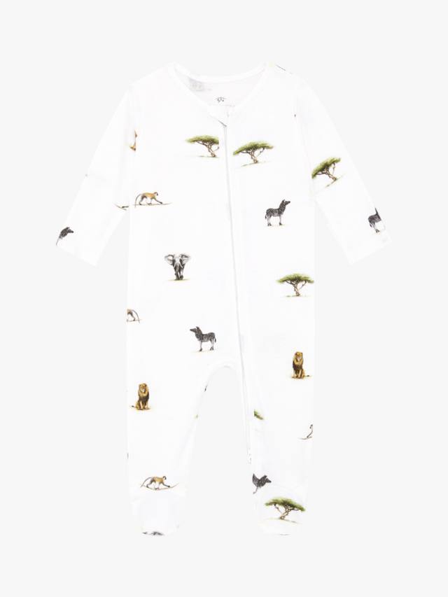 

Детский комбинезон сафари из смеси бамбука и хлопка Rosa & Blue, White