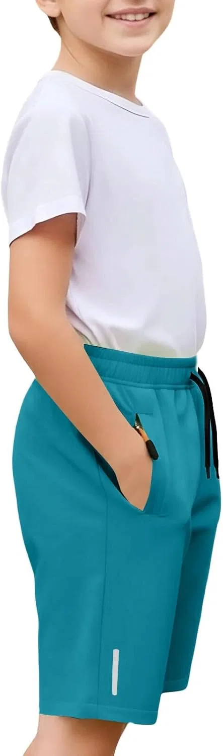 Шорты спортивные Quick Dry с карманами на молнии, Blackish Green — фото 2