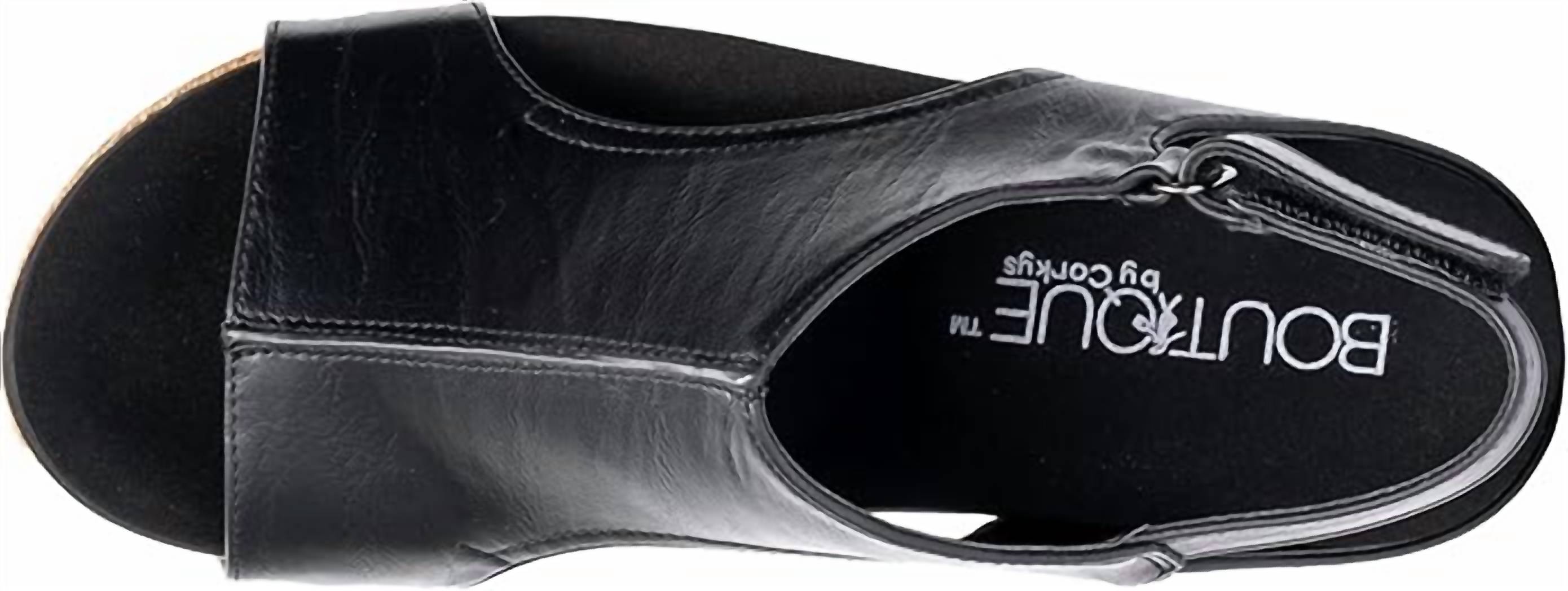 Женские сандалии Volta II на платформе, черные гладкие Corkys Footwear — фото 4