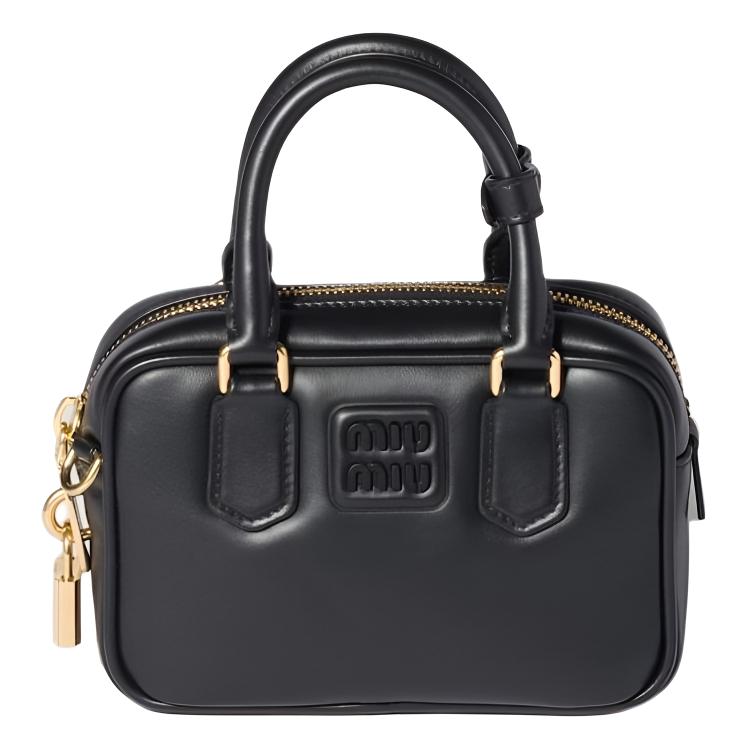 

MIU MIU Сумка Arcadie Cow Leather Small черная женская