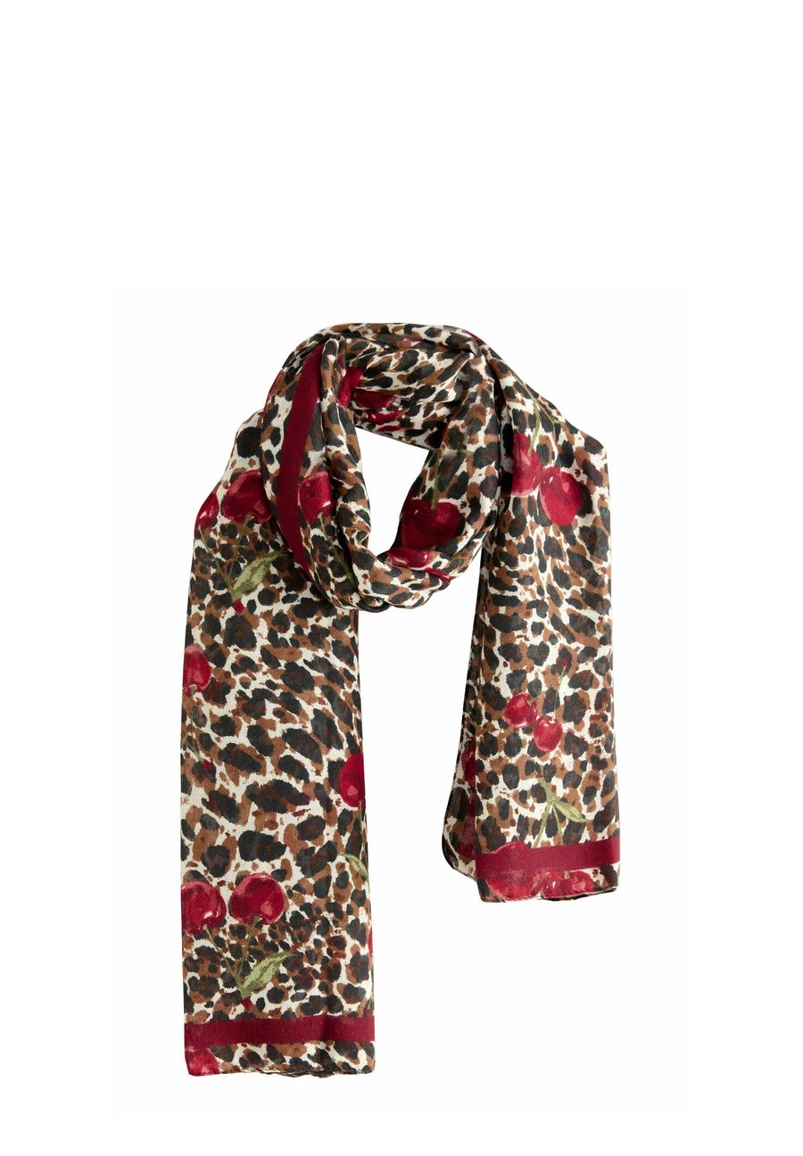 

Шарф Next LIGHTWEIGHT, Leopard With Cherry Motif/Beige
