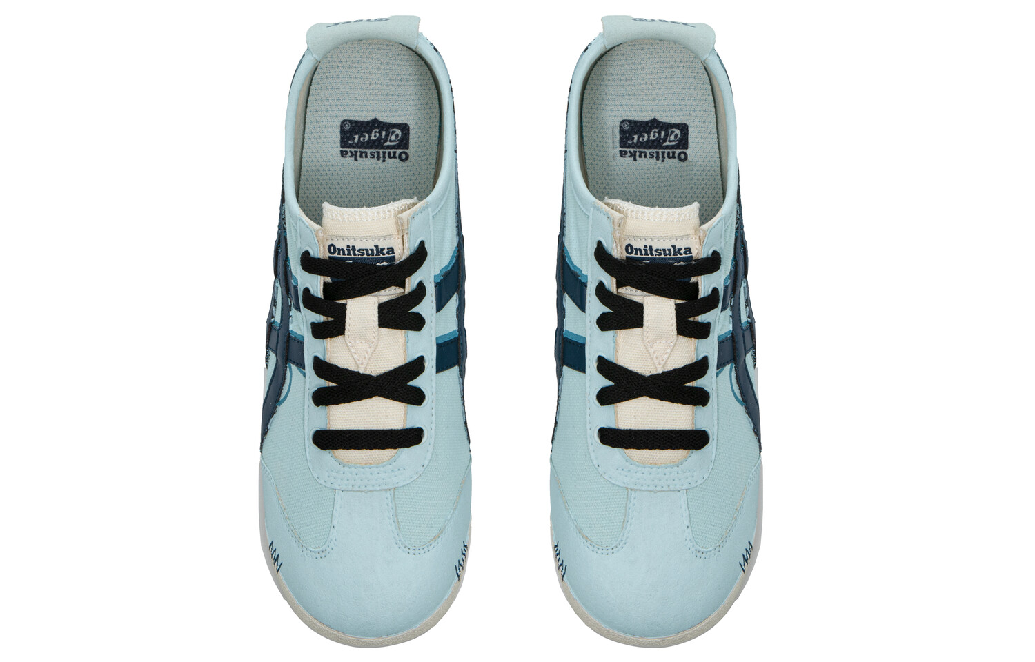 Кроссовки Onitsuka Tiger MEXICO 66 Lifestyle Shoes Unisex Low-top Blue/white, голубой — фото 4