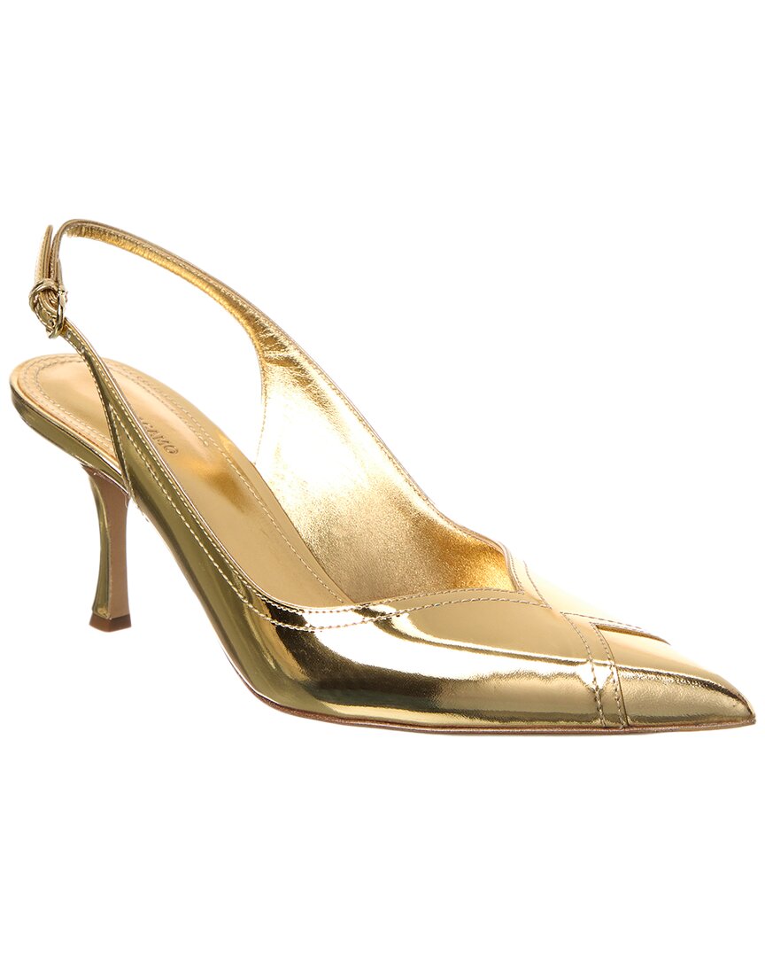 Ferragamo Egna кожаные туфли-лодочки с ремешком на пятке Salvatore Ferragamo, золотой