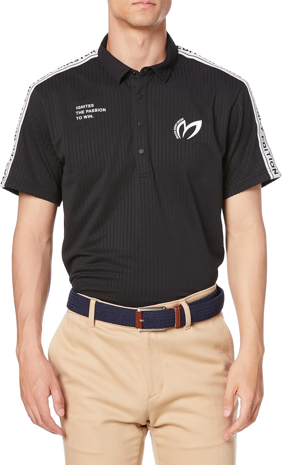 

Мужская поло-рубашка с коротким рукавом Master Bunny Edition (из ткани сирсакер) / для гольфа / 758-3260603, черный