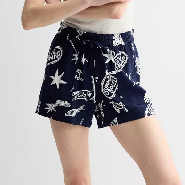 

Женские шорты Femme Sonoma Goods For Life, цвет navy marine toss