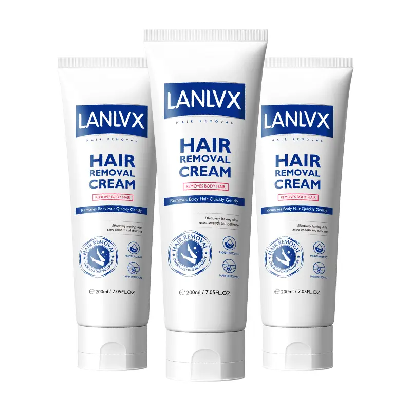 

Нежный очищающий крем для депиляции увлажняющий очищение удаление волос 200мл/200мл*2/200мл*3 LANLVX