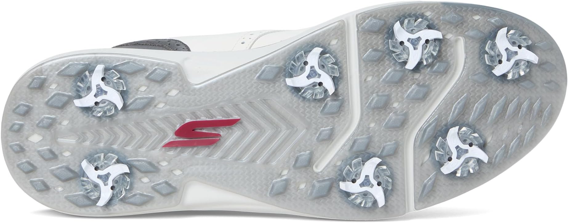 Кроссовки Skechers GO GOLF Prestige Slip-In ArchFit Spiked Golf Shoe, цвет Natural/Gray — фото 3