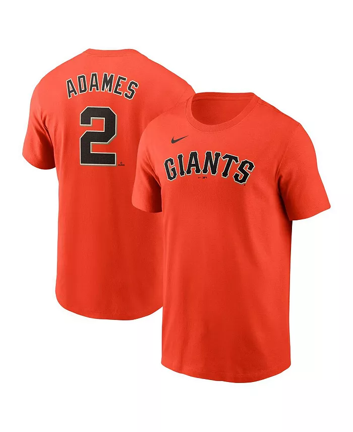 

Мужская футболка Willy Adames Orange San Francisco Giants Fuse Name Number Nike